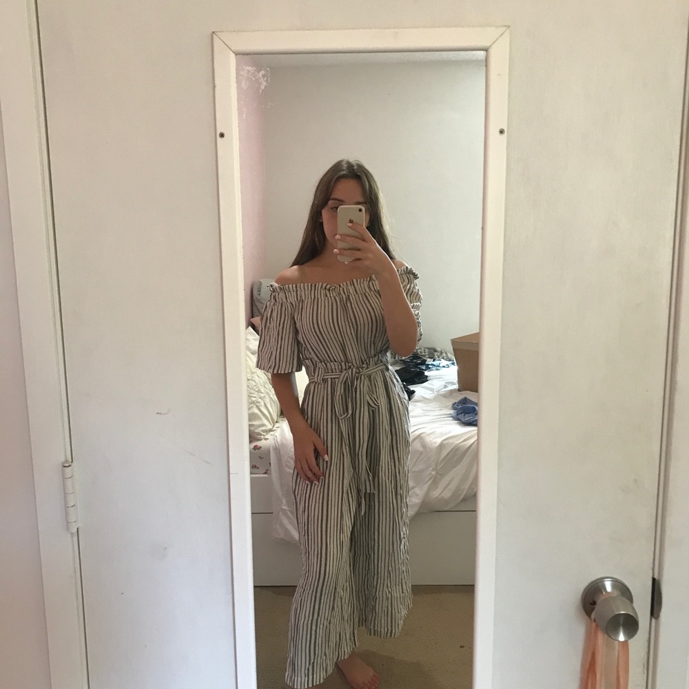 striped jumpsuit